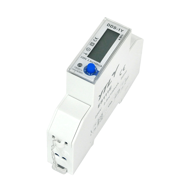 Máy đo năng lượng một pha 35mm Din Rail RS485 Port Modbusrtu 220v