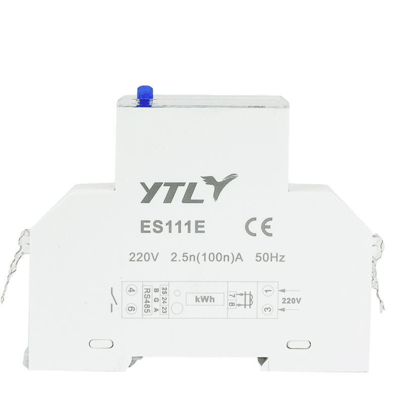 Máy đo năng lượng một pha 35mm Din Rail RS485 Port Modbusrtu 220v